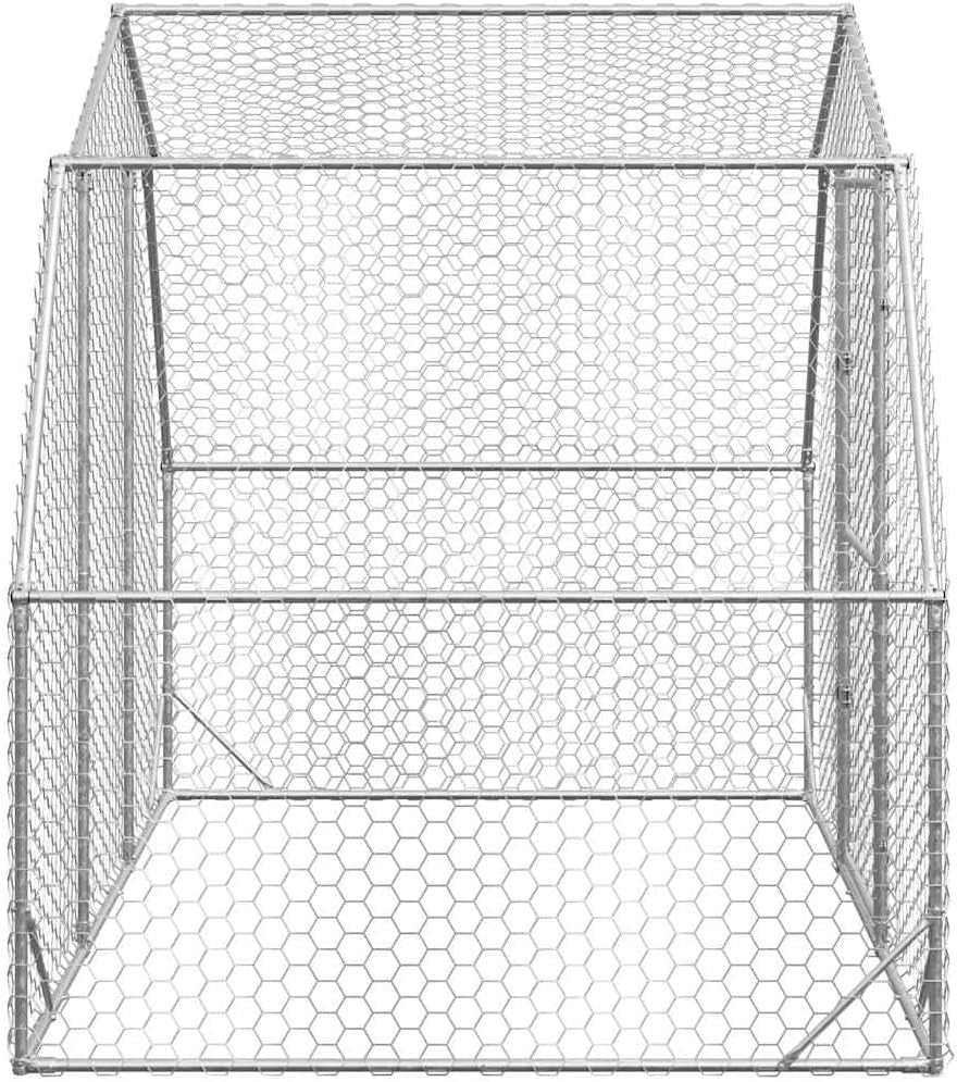 2.5x2x2.25m Walk In Chicken Run Galvanised Steel Coop