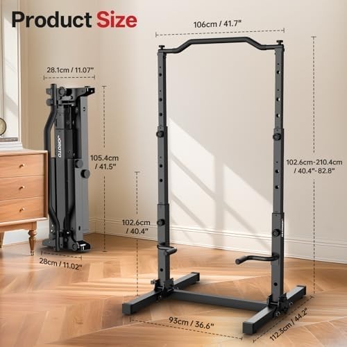 Foldable Pull Up Dip Station Power Tower 5-in-1 Home Gym 380lbs Capacity