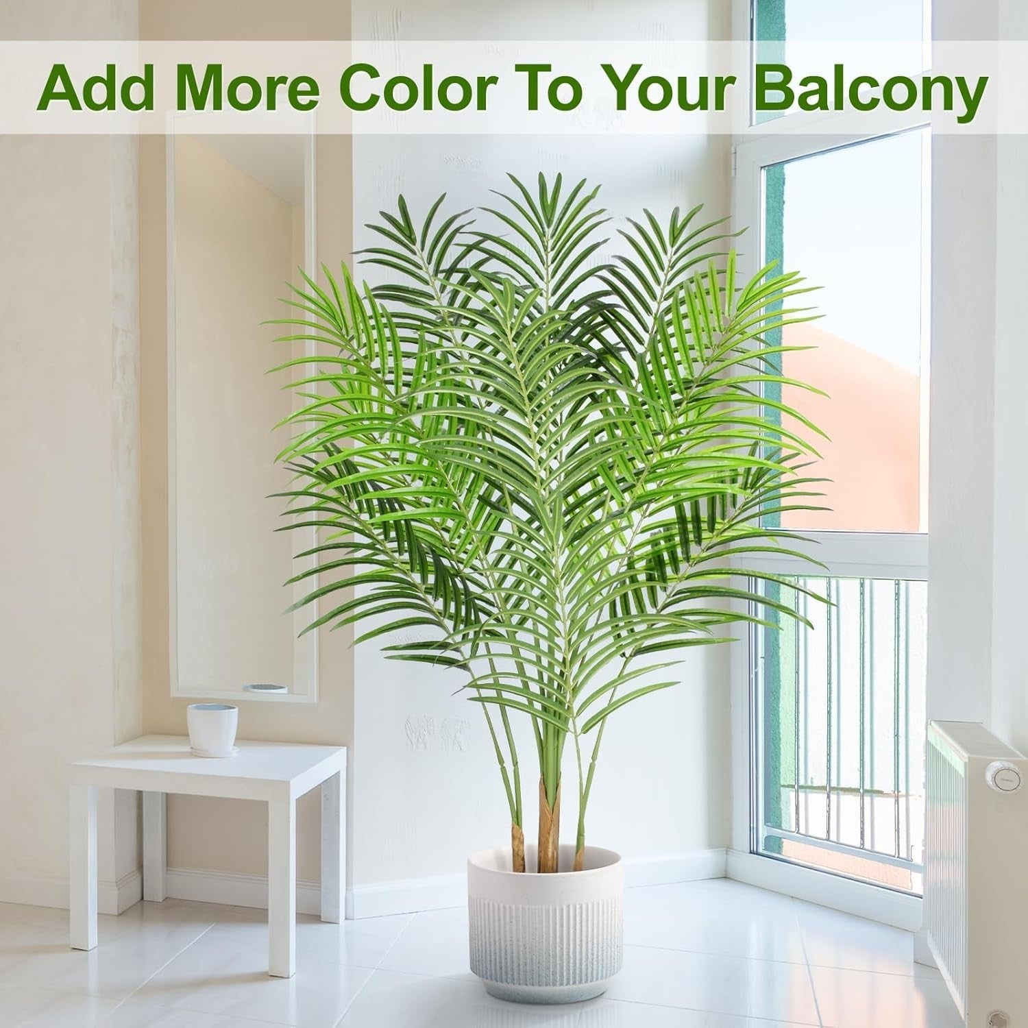 120cm Artificial Palm Tree Faux Tropical Indoor Outdoor Decor Home Garden Plant