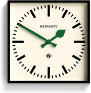 40cm Silent Retro Square Wall Clock Green Hands Modern Kitchen Office Decor