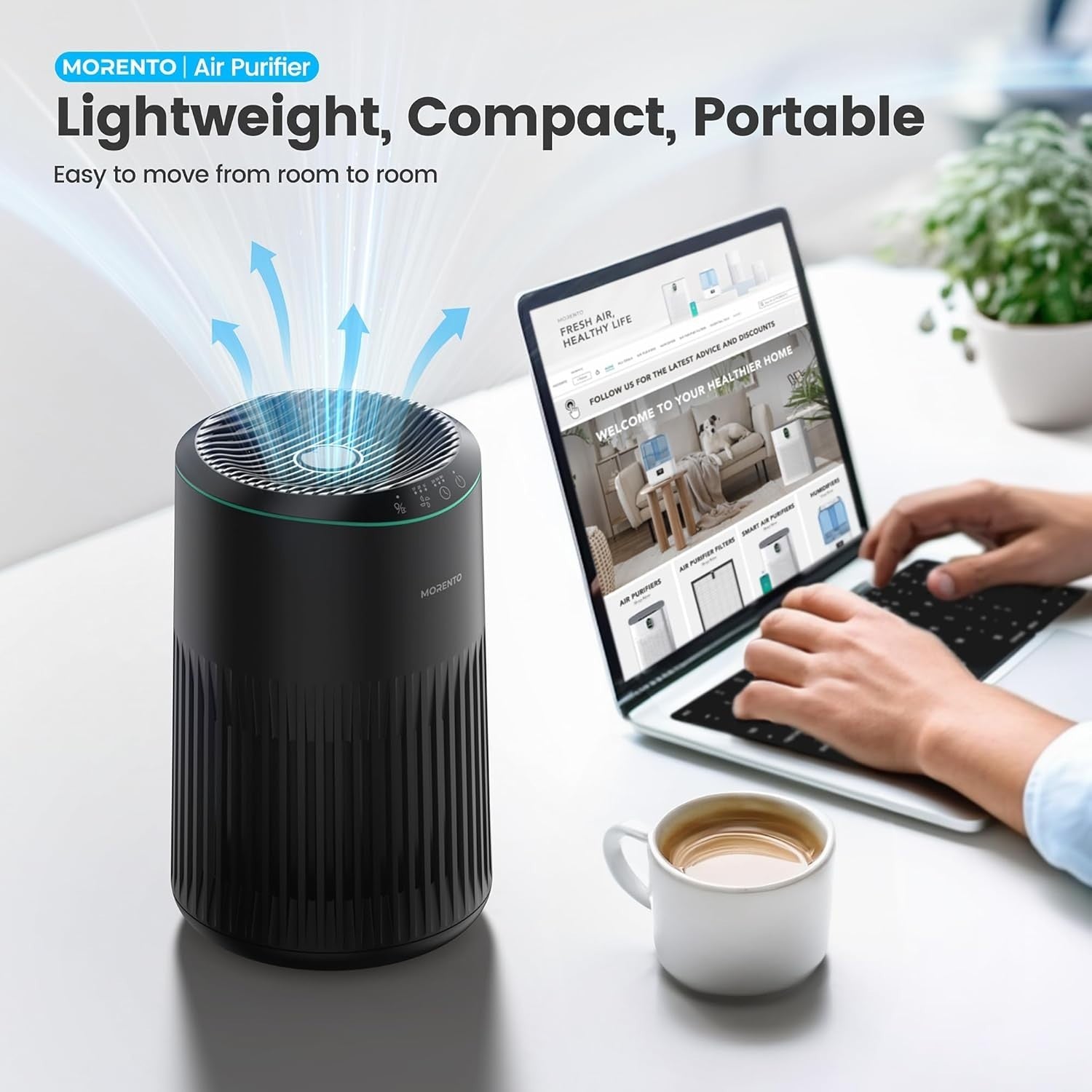 2 Pack HEPA Air Purifier Bedroom Sleep Mode 22dB Pet Smoke Odor
