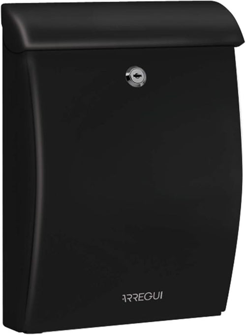 Weatherproof Wall Mounted Mailbox A4 Size Lockable Plastic Post Box Black