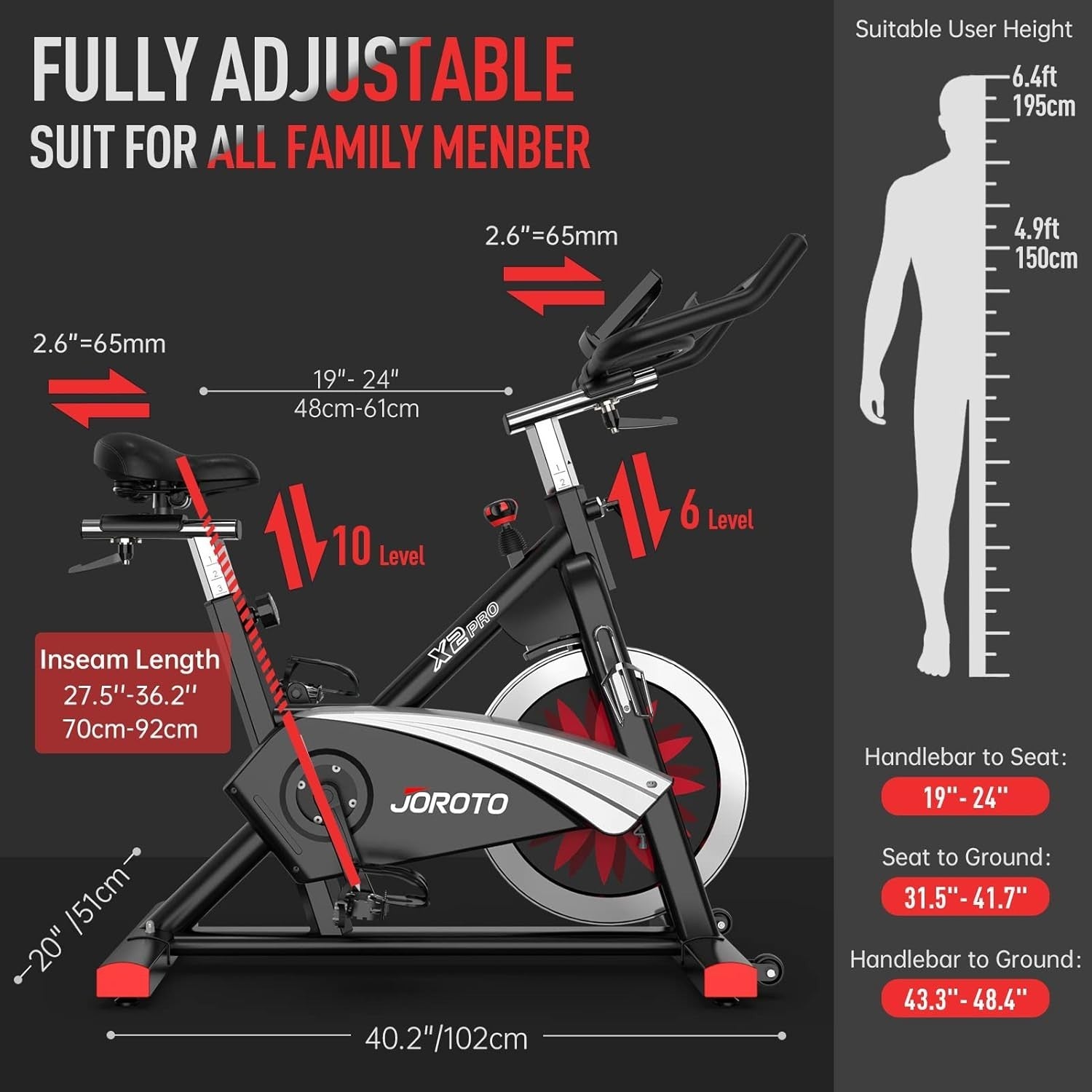 Magnetic Resistance Spin Bike w/ LCD Monitor, 18kg Flywheel & Belt Drive 160kg