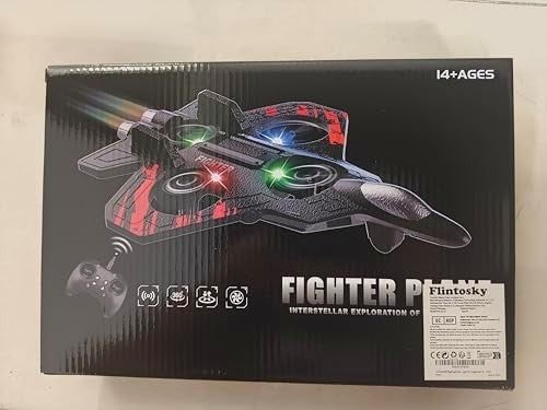 Kids Foam Airplane Drone RC Quadcopter with Auto Hover, 3D Flips & LEDs