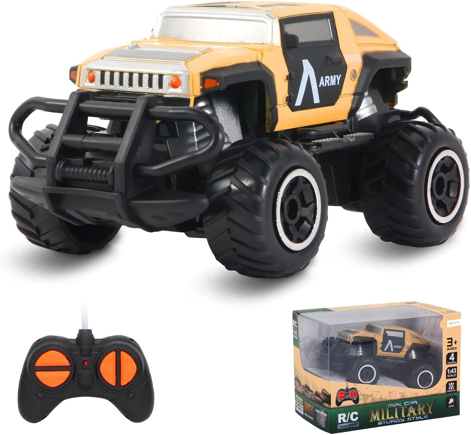 Off-Road RC Car, 4-Channel Racing Toy for Kids Ages 3–8