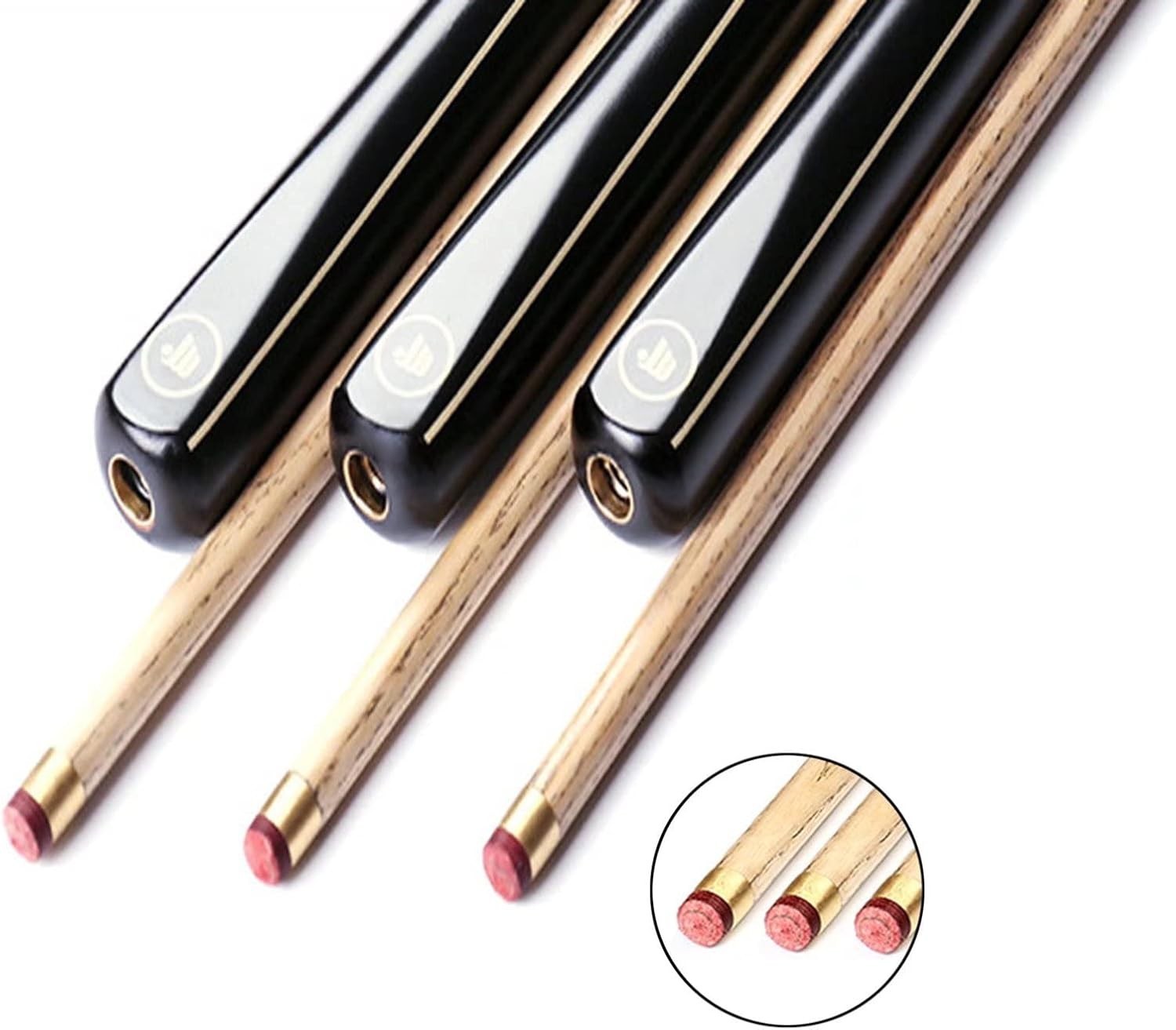57in 3/4 Snooker Pool Cue Ash Shaft 9.7mm Tip Extension Case