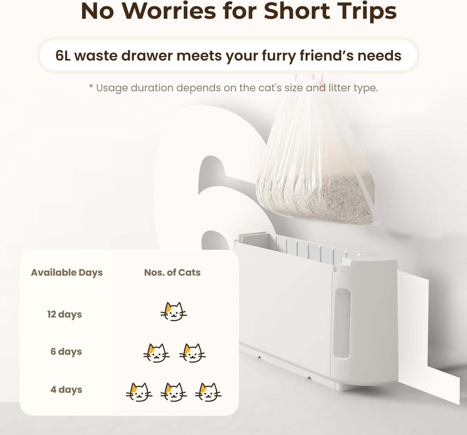 XXL Self Cleaning Cat Litter Box Automatic APP Control Odor Control