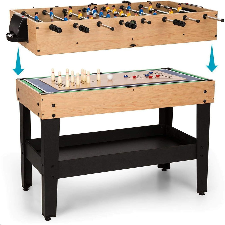 15-in-1 Multi Game Table Pool Foosball Hockey Tennis Chess Set