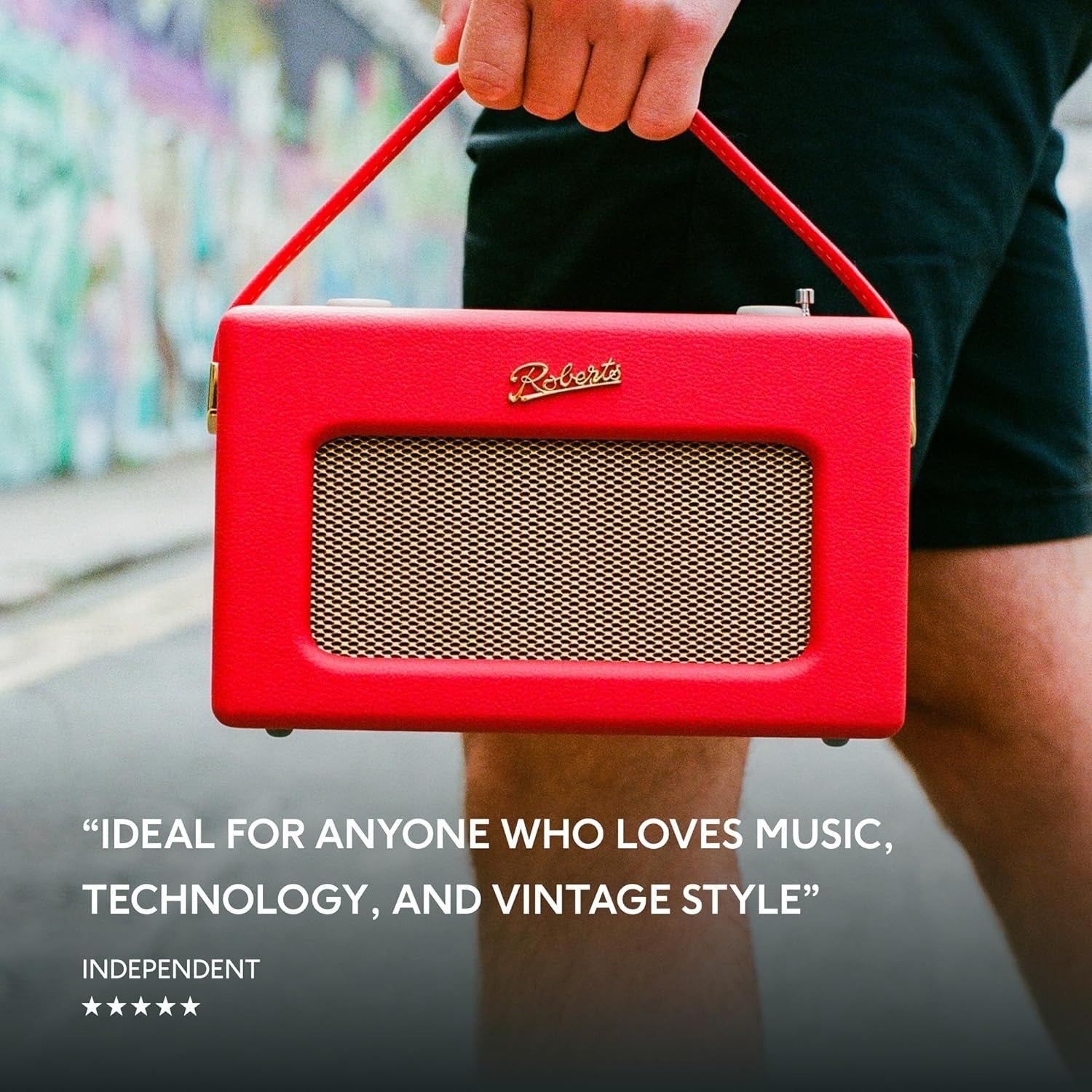 Portable FM/DAB/DAB+ Internet Radio with Bluetooth & Wi-Fi Classic Red