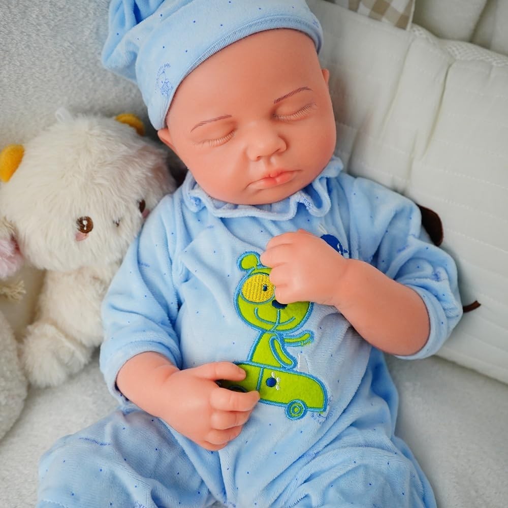 18” Realistic Silicone Newborn Doll Full Body Poseable Girl Gift