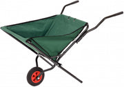 90L - Flat-Free Wheel - Foldable Wheelbarrow - Green - Steel Frame, Compact