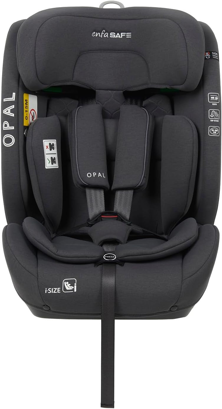 i-Size R129 Car Seat 76–150cm ISOFIX High Back Booster with Top Tether
