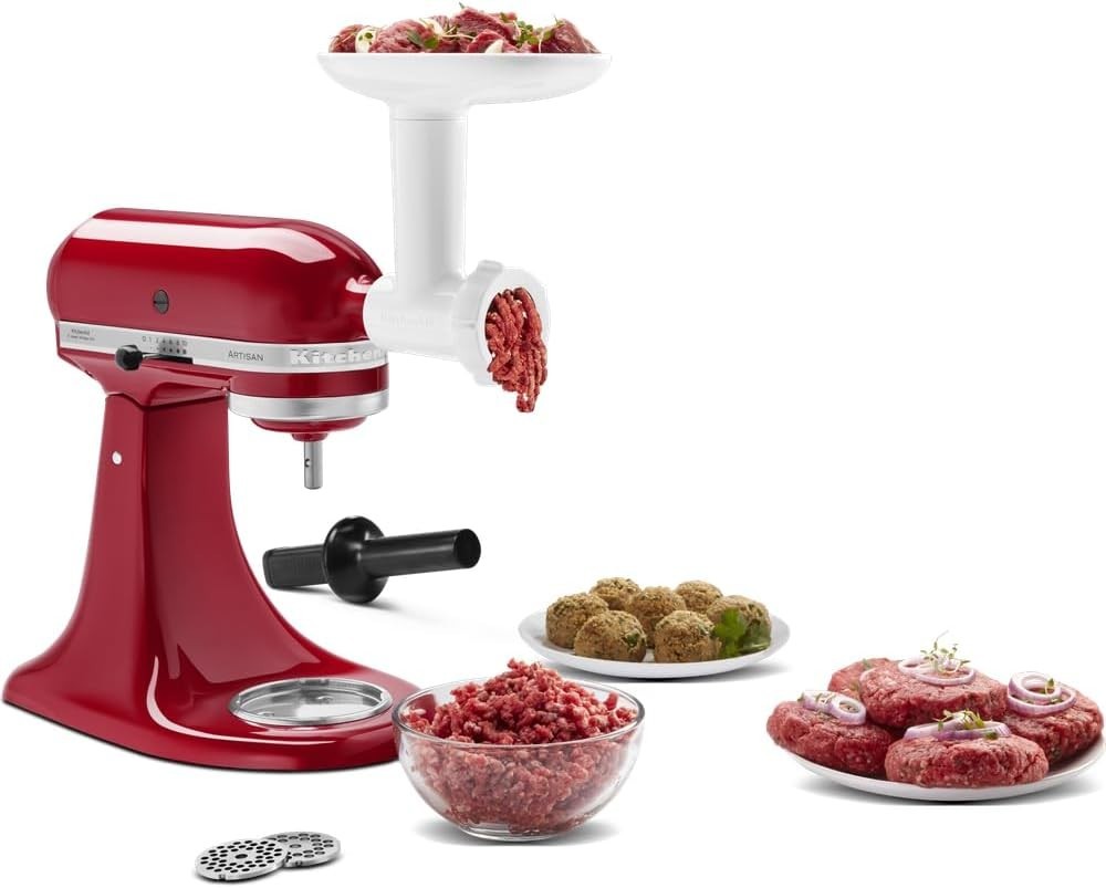 Food Grinder Attachment for Stand Mixer Meat Vegetable Mincer White
