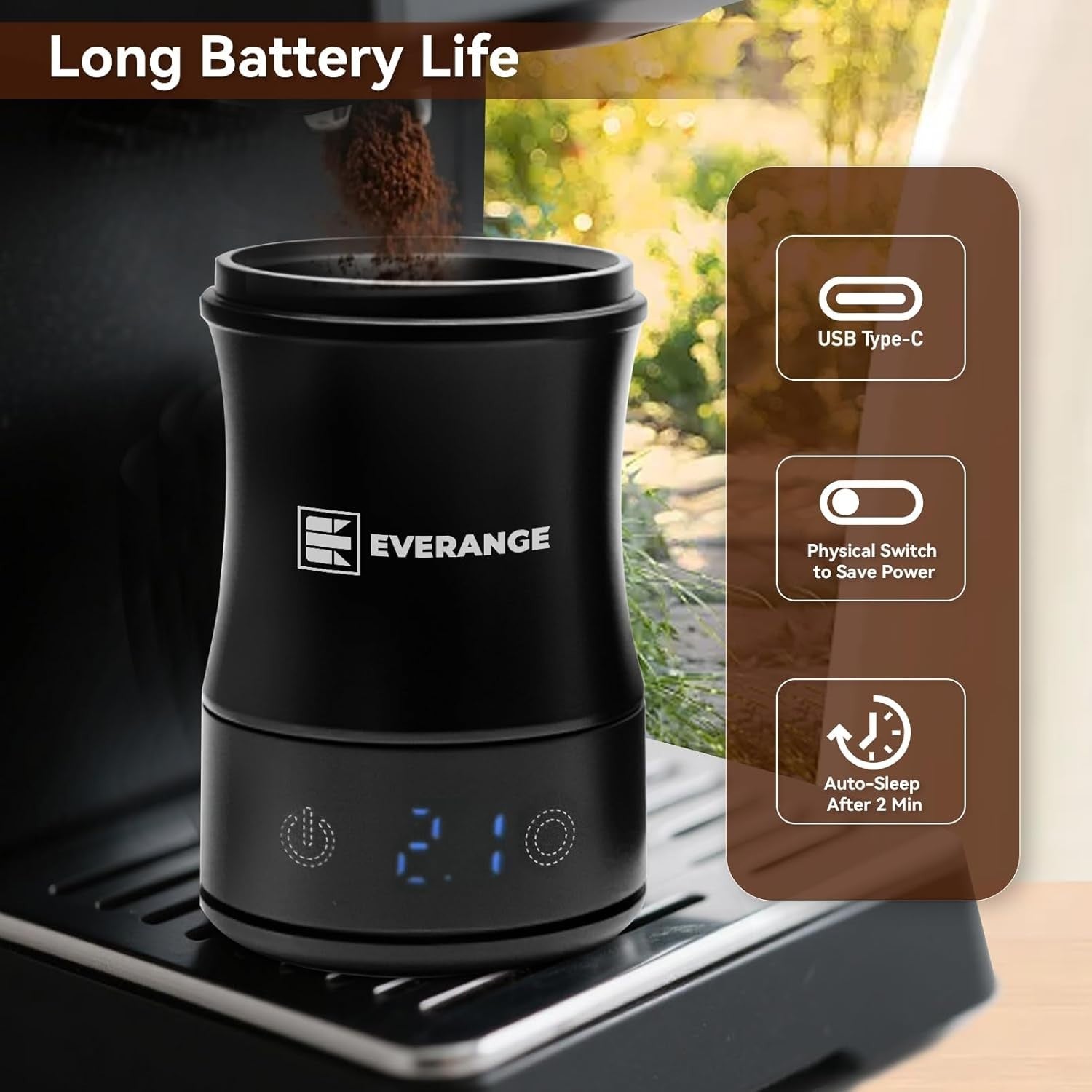 Digital Coffee Scale with Timer Rechargeable Barista Precision Scale