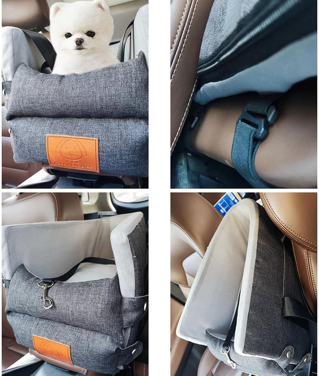 Center Console Dog Car Seat Booster Bed Pet Carrier Small Dogs Cats
