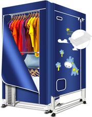 Electric Heated Clothes Airer 1600W 3-Tier Dryer With Cover Indoor Wardrobe