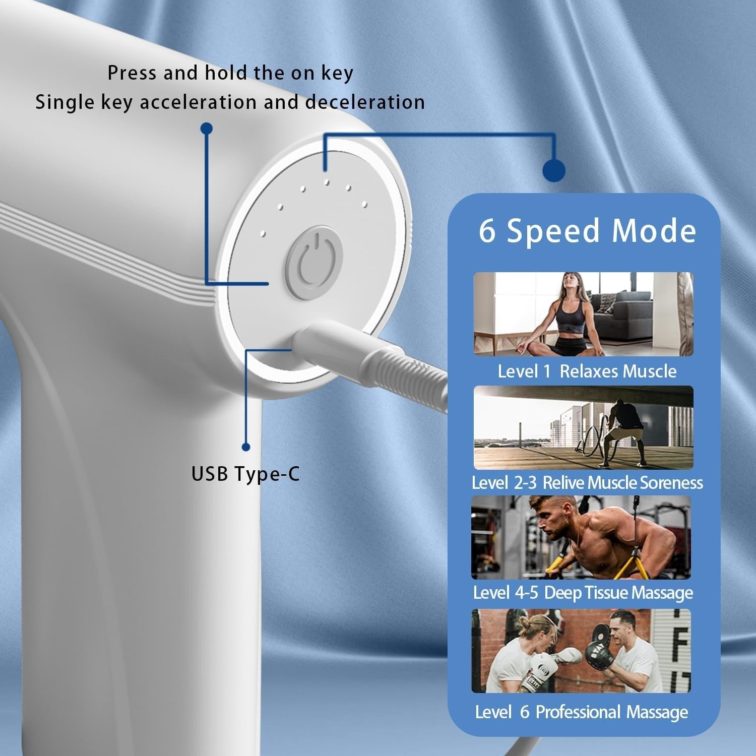 Mini Deep Tissue Massage Gun Quiet Handheld Muscle Relaxer for Neck Back
