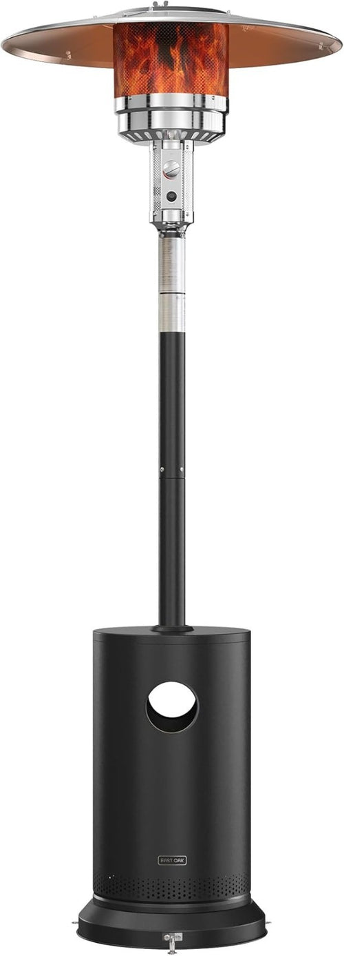 Outdoor Propane Patio Heater 55,000 BTU Safe Stainless Steel with Wheels
