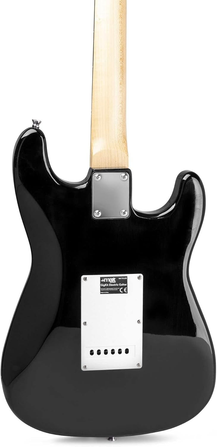 Left Handed Electric Guitar Starter Kit 40W Amp Full Size Black
