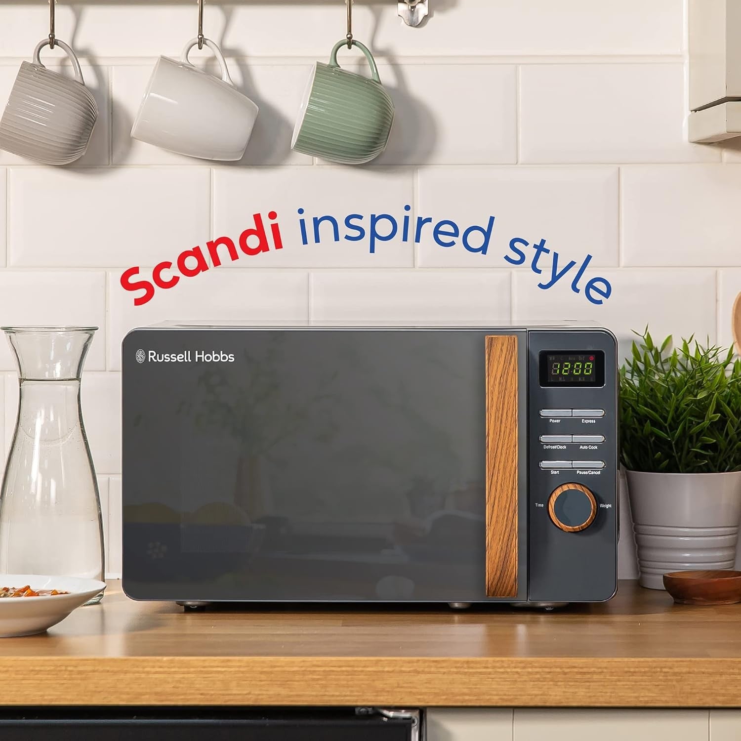 17L Digital Microwave 700W 8 Auto Menus Grey