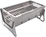 Portable Stainless Steel Camping BBQ Grill Foldable Charcoal Fire Pit