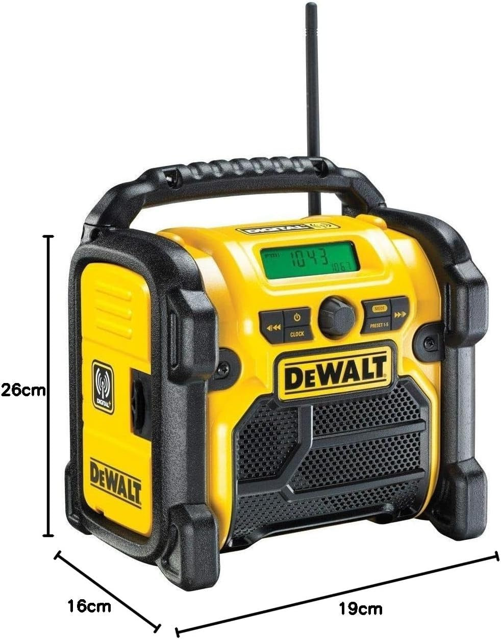 Jobsite DAB FM Digital Radio Portable USB 240V Compact Heavy-Duty