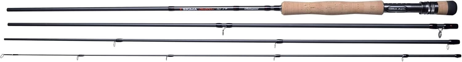 Lightweight Fly Rod 10ft 6wt Carbon Fast Action Cork Handle Freshwater