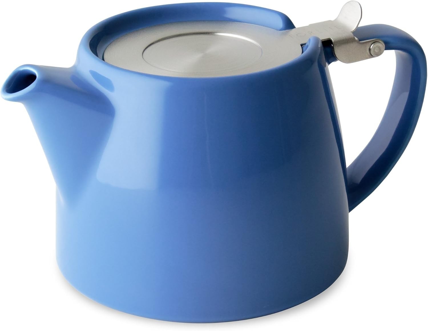 Ceramic Teapot with Infuser 18oz Blue Tea Pot Stainless Steel Lid