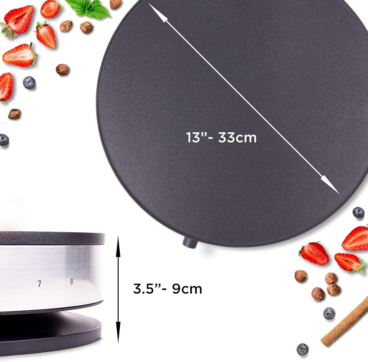 13" Electric Crepe & Pancake Maker 1300W Non-Stick with Tools