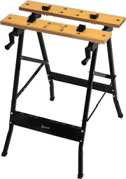 4-in-1 Folding Work Bench Sawhorse Clamp Table w/ Pegs Ruler Portable 100kg