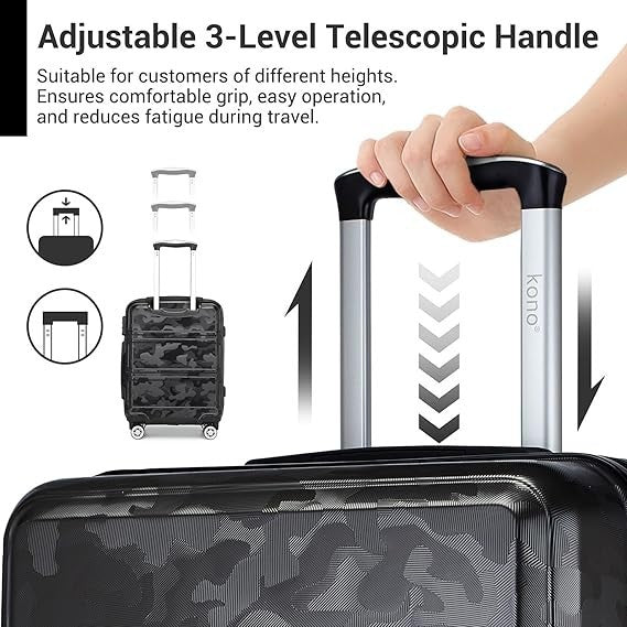 Long Stay Travel Suitcase 28” ABS+PC Hard Shell Spinner TSA Secure
