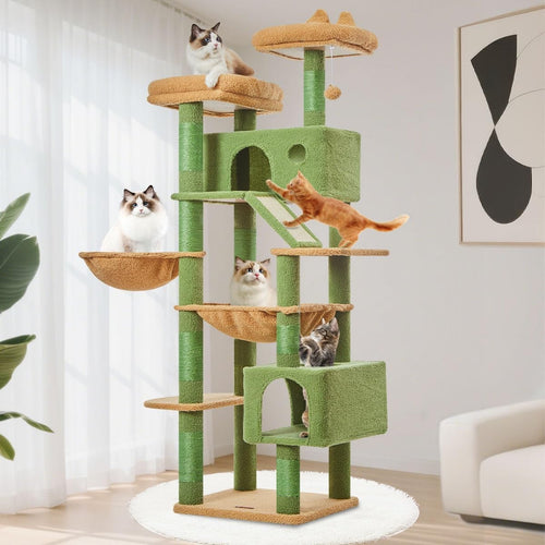 180cm Cat Tree Tower Multi Level Scratching Post Indoor Climber Hammock