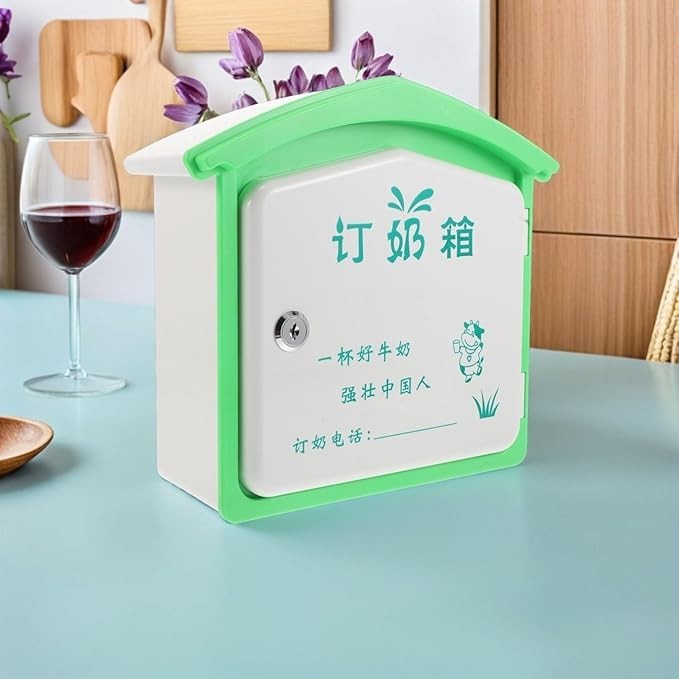 Wall Mounted Milk Box Outdoor Lockable Storage Weatherproof Aluminium Case