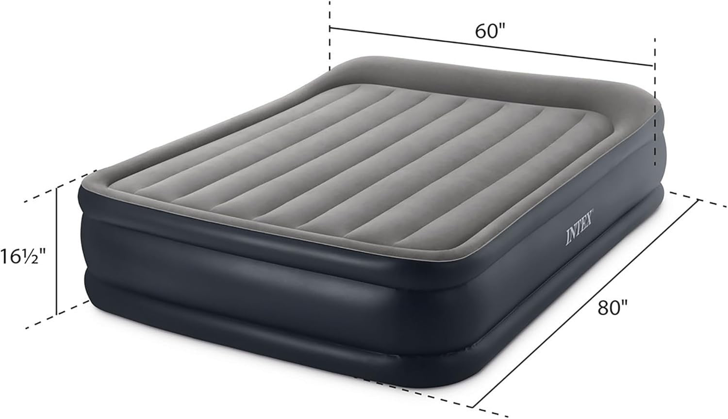 Twin Inflatable Air Mattress with Built-In Pump & Pillow 190x99x42cm