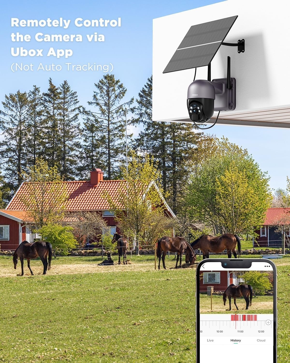 4G LTE Solar Security Camera 24/7 Recording 20W Panel 2K HD CCTV