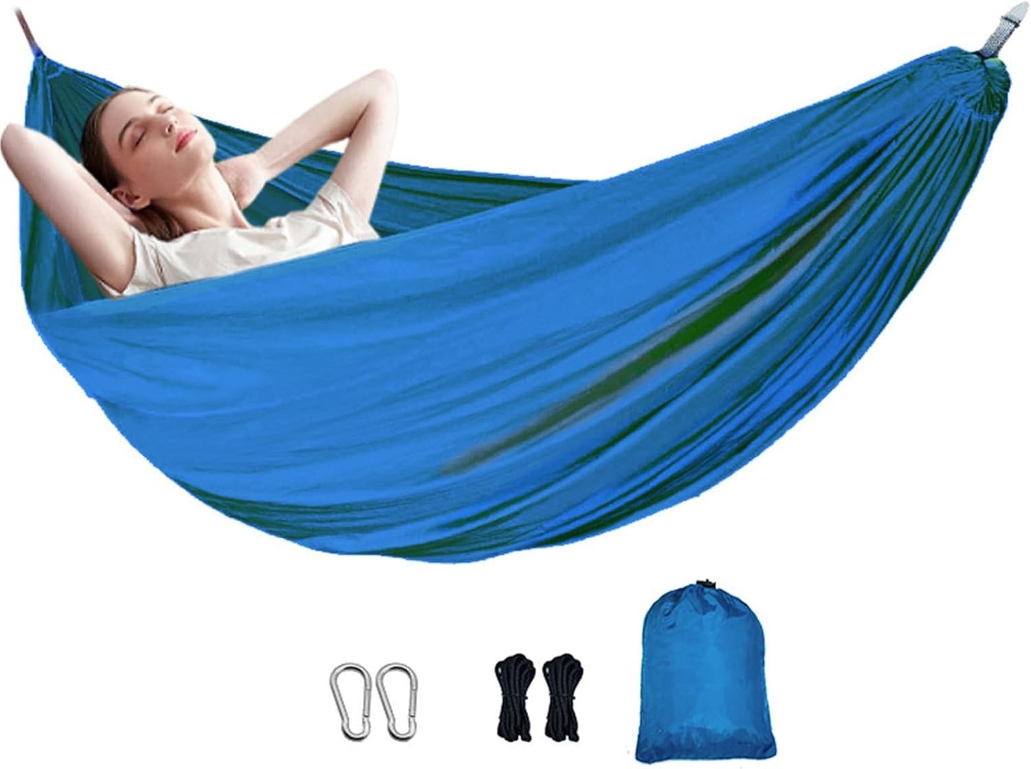 Camping Hammock Double/Single with Tree Straps – Tear-Resistant & Portable