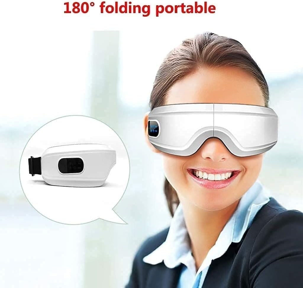 Heated Eye Massager Bluetooth Air Compression Foldable Mask