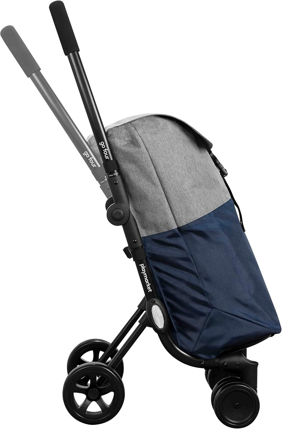 Folding 4-to-2 Wheel Shopping Trolley 43L Lightweight Aluminium Cart