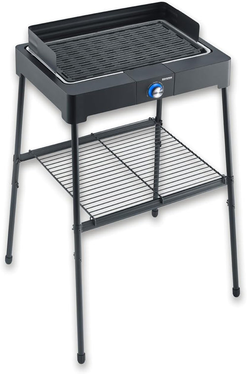 Electric Standing BBQ Grill Indoor Outdoor Smokeless Adjustable Heat Easy Clean