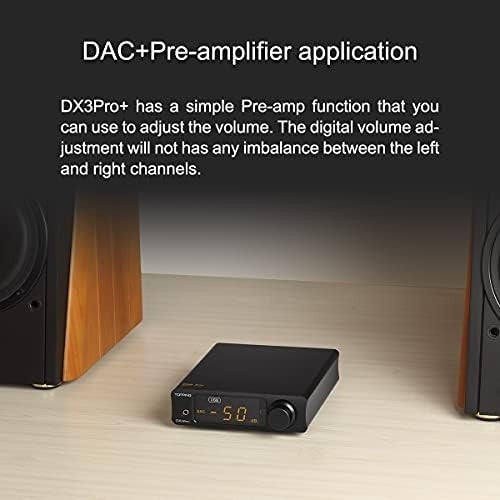 High-Res DAC & Bluetooth Preamp DX3 Pro+ USB Optical Coax Headphone Amp
