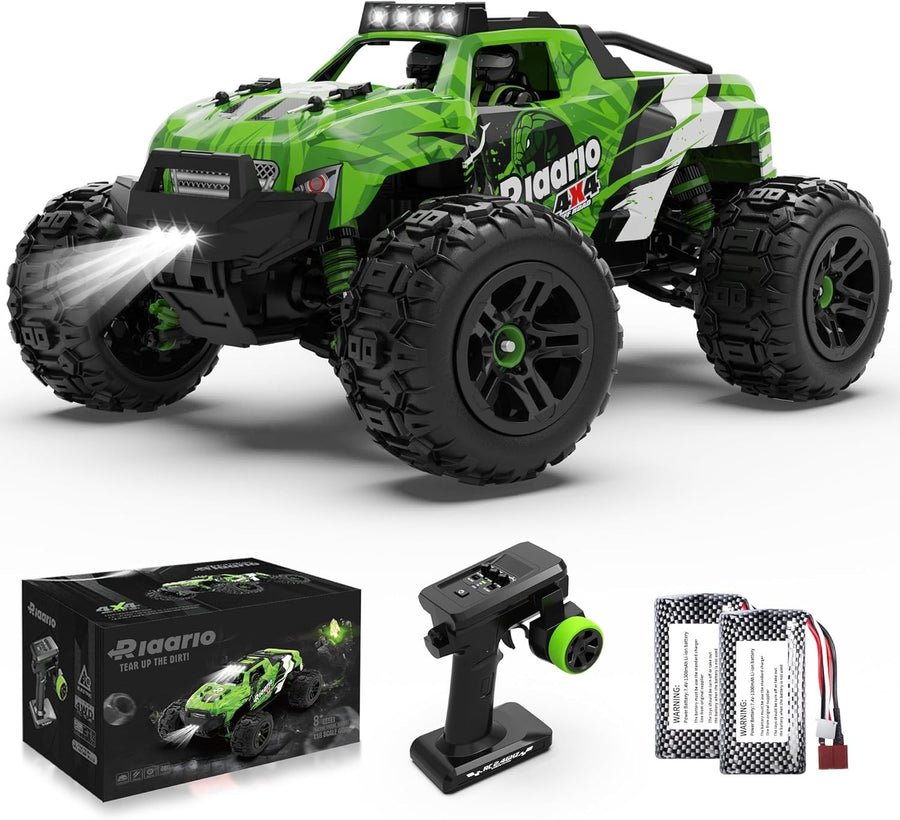 1:18 4WD RC Car 36KM/H, Waterproof Off-Road Truck w/ Dual Batteries
