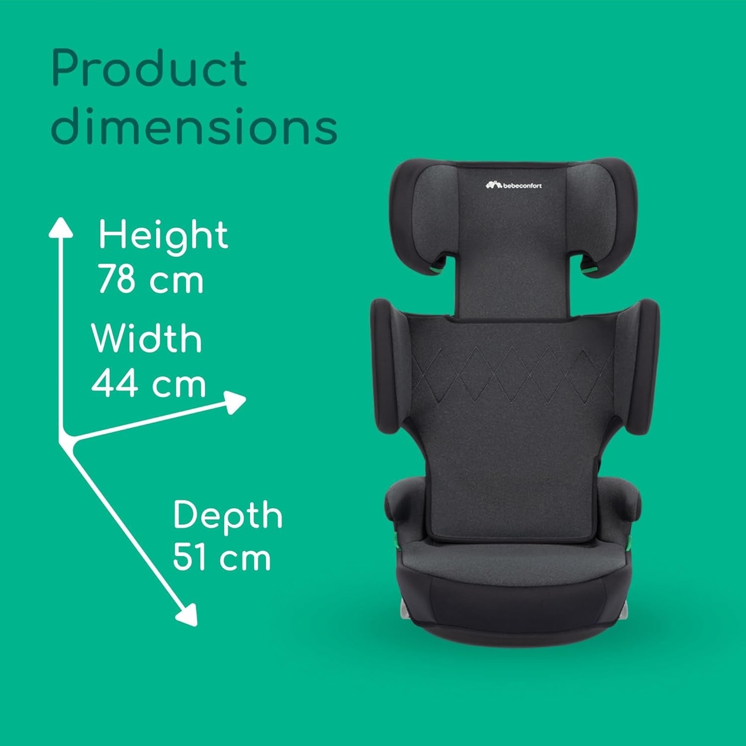 ISOFIX i-Size High Back Booster Seat 3–12 Years 100–150cm