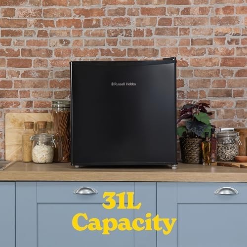 31L Mini Freezer Table Top Compact Adjustable Shelf Black Quiet