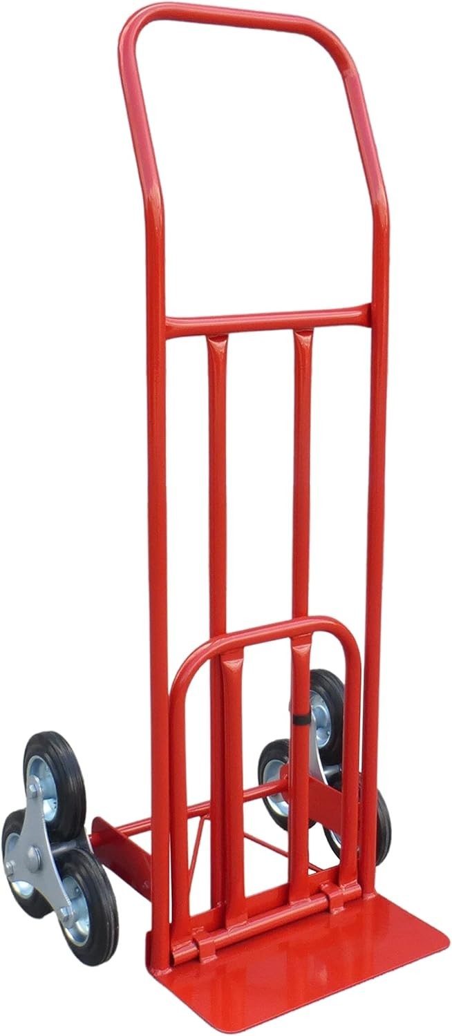 Stair Climber Trolley 150KG Sack Truck w/ Folding Toe Plate & Solid Wheels