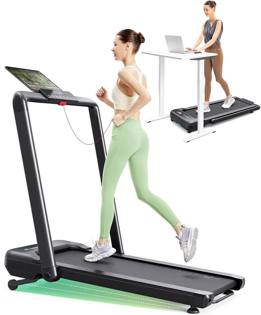 Foldable Smart Treadmill Home Gym 12km/h Auto Incline 0-9% Dual Motor