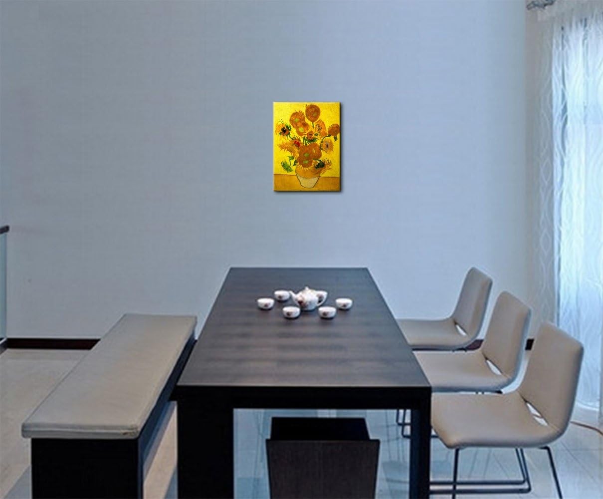 Van Gogh Sunflowers Canvas Wall Art 40x30cm Framed Print