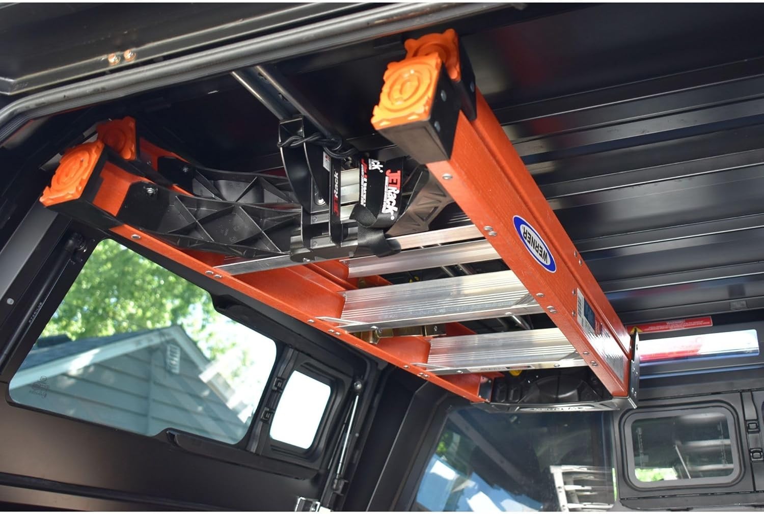 Van Interior Ladder Storage Rack Aluminium 18kg Load 25x15x10cm