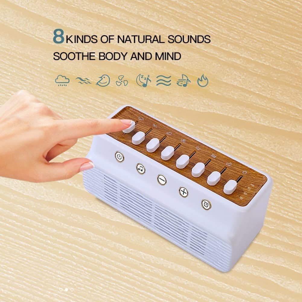 Bluetooth White Noise Machine with 8 Soothing Sounds & Timer Sleep Aid
