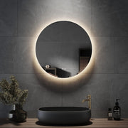 Round LED Bathroom Mirror 60cm Anti-Fog 3 Light Modes Wall Mounted Touch