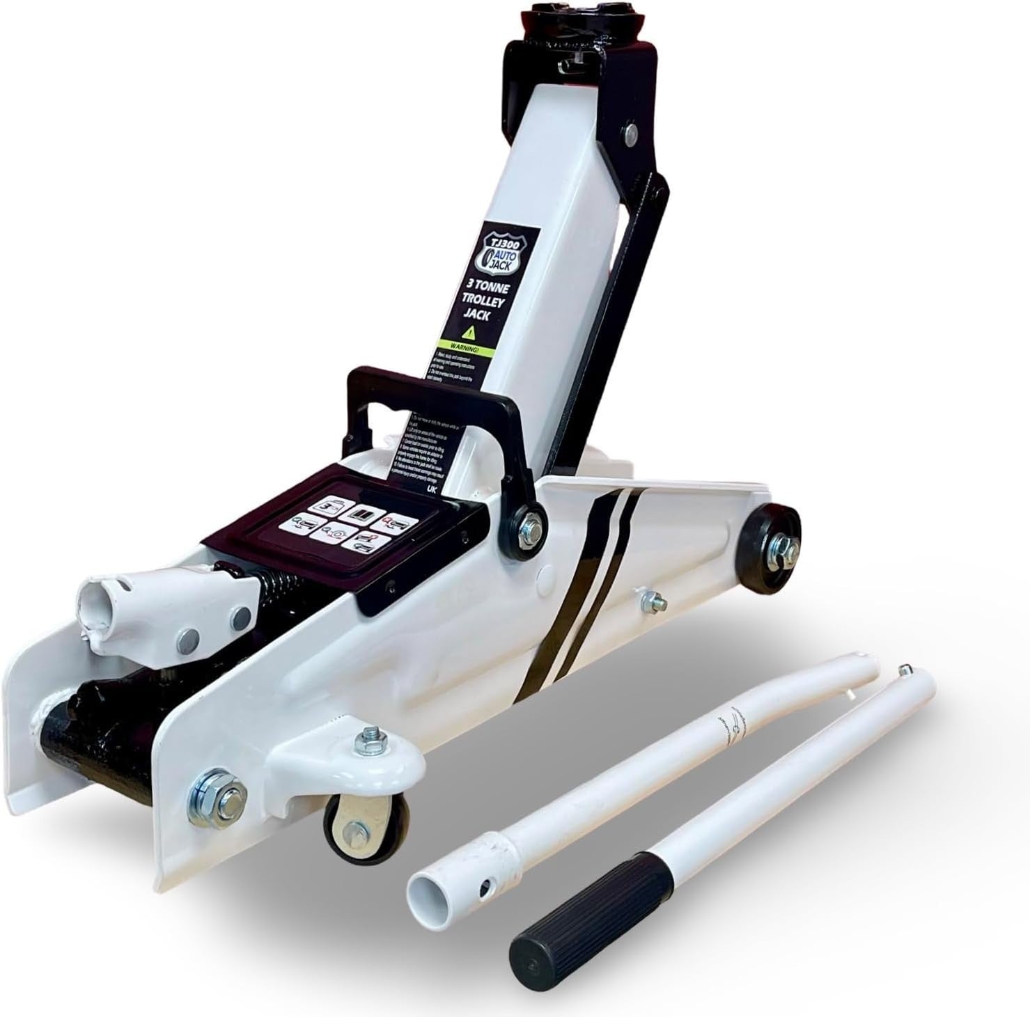3 Ton Hydraulic Trolley Jack 135–400mm Long Chassis Heavy Duty Car Van Lift